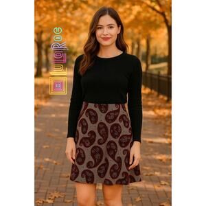 Lovely Paisley LuLaRoe Skater Skirt Sz. Large